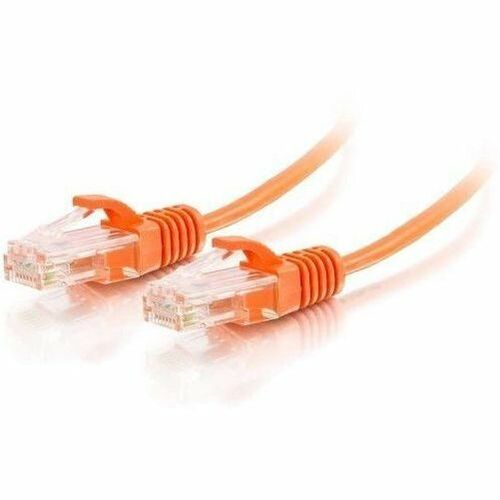 C2G 15ft (4.57m) Cat6 Snagless Unshielded (UTP) Slim Ethernet Network Patch Cable - Orange - C2G02227