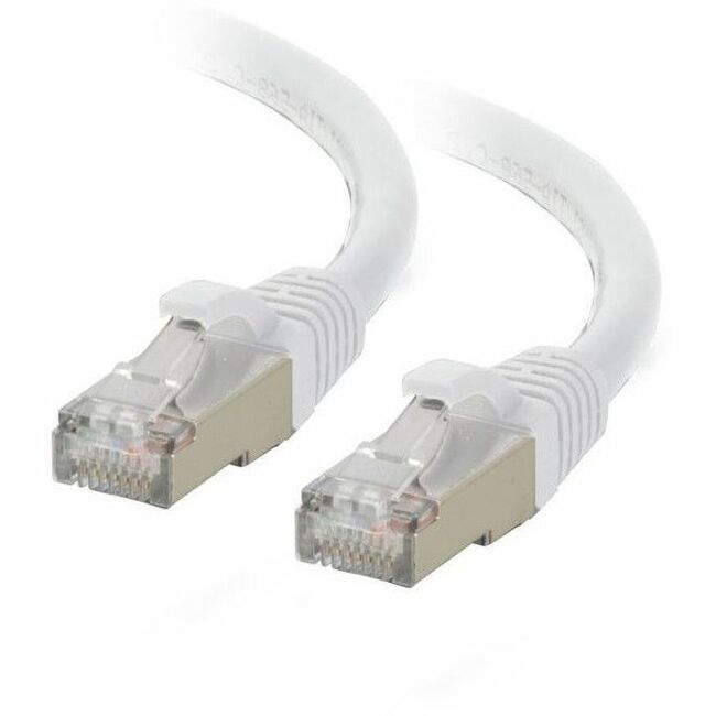 C2G 25ft (7.6m) Cat6a Snagless Shielded (STP) Ethernet Network Patch Cable - White - C2G07389