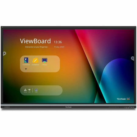 ViewSonic IFP7551 75 Inch 4K ViewBoard Interactive Smart Board with Integrated Education Software, Android 14, Google EDLA, 50-Point Touch, Built-in Microphone, HDMI, VGA, USB Hub, and USB C Inputs - IFP7551