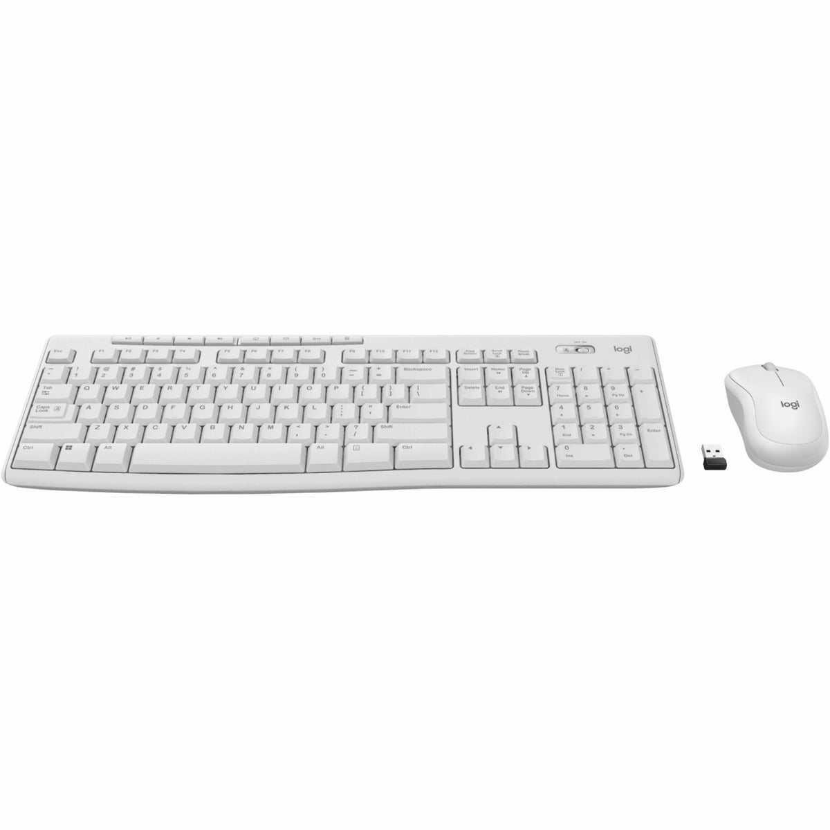 Logitech MK270 Wireless Keyboard and Mouse Combo for Windows, 2.4 GHz Wireless, Compact Mouse, 8 Multimedia and Shortcut Keys, Off-White - 920-013290