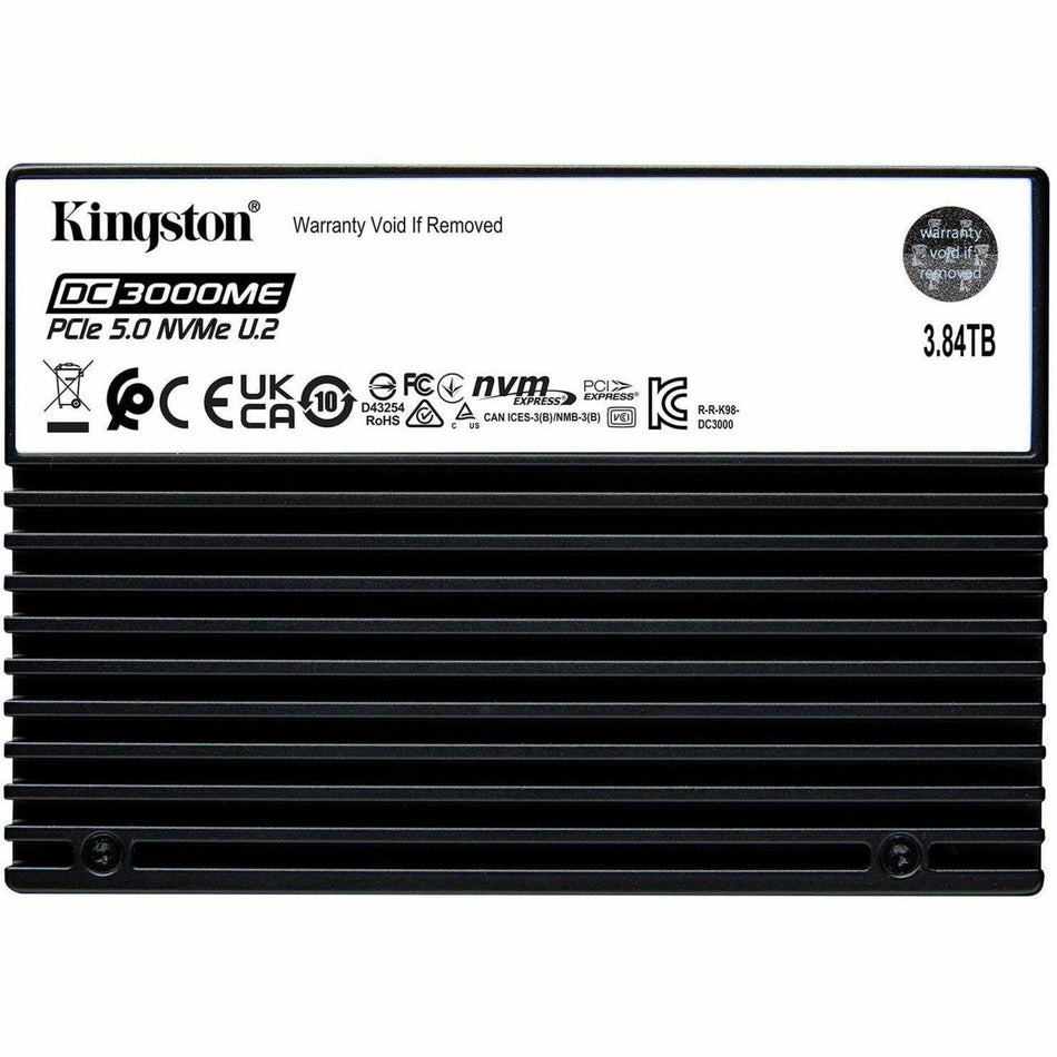 Kingston DC3000ME 3.84 TB Solid State Drive - 2.5" Internal - U.2 (PCI Express NVMe 5.0 x4) - SEDC3000ME/3T8