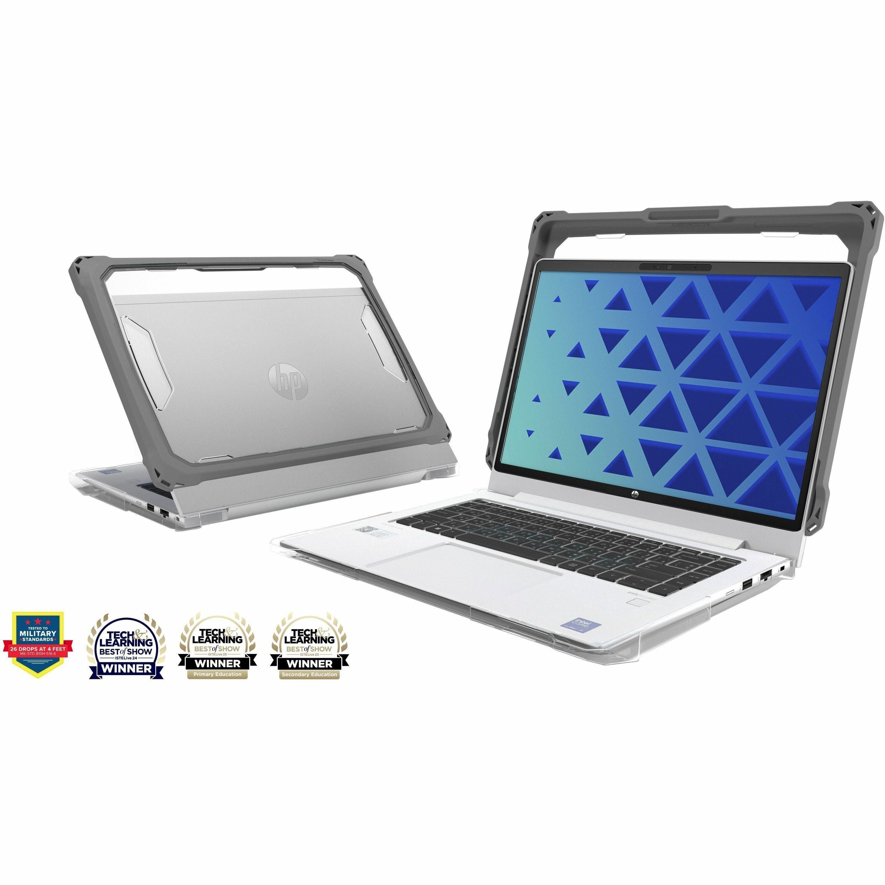 MAXCases Extreme Shell-FL3 Slide Case for HP Fortis G1m Chromebook 11.6" Clamshell (MediaTek Processor) (Grey/Slide-On Top, PC Bottom) - HPESFLG1MCGRY