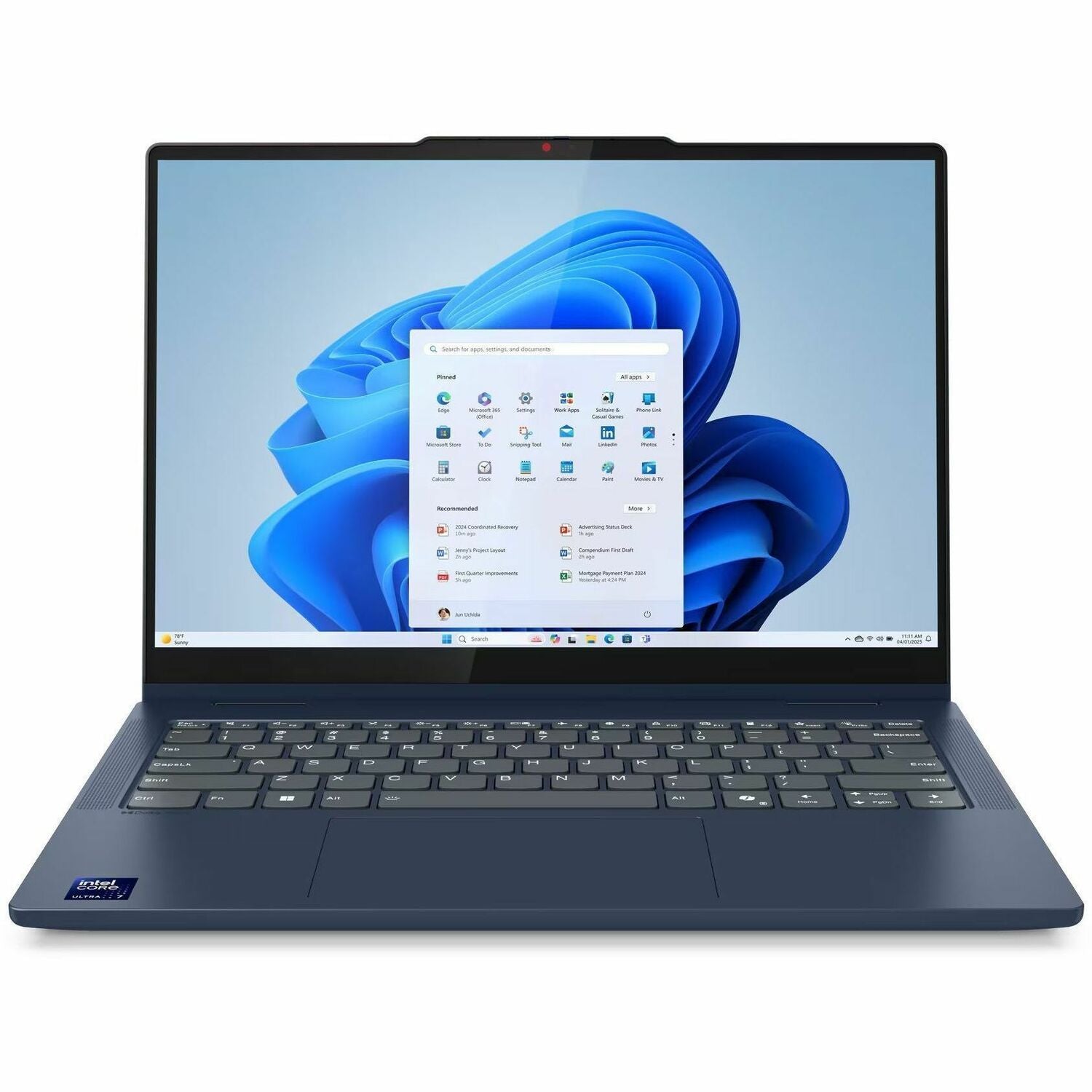 Lenovo IdeaPad 5 14IAL10 83KR001HUS 14" Touchscreen Convertible 2 in 1 Notebook - WUXGA - 60 Hz - Intel Core Ultra 5 225U - 8 GB - 256 GB SSD - English (US) Keyboard - Cosmic Blue - 83KR001HUS