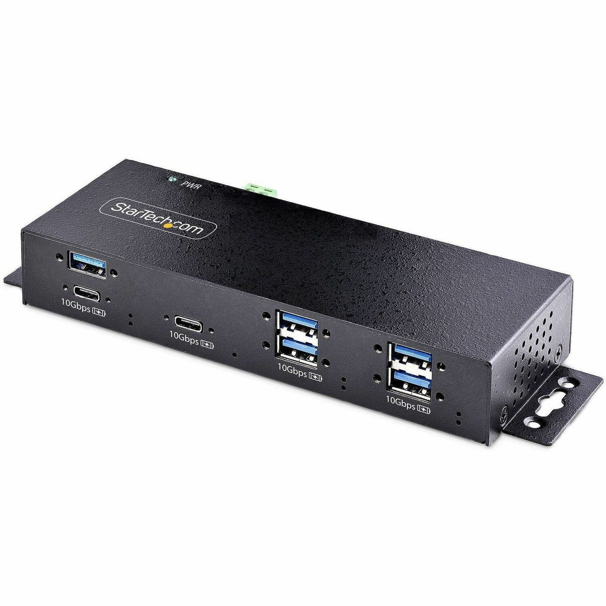 StarTech.com 7-Port Industrial USB 10Gbps Hub with Power Adapter, Mountable, 5x USB-A and 2x USB-C Downstream Ports, ESD Protection, TAA - HB31C5A2CME