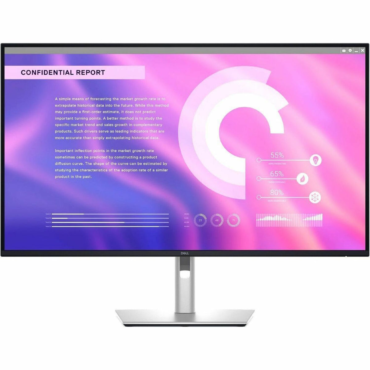 Dell Pro Plus P3225DE 32" Class WQHD LED Monitor - 16:9 - Black, Gray - DELL-P3225DE