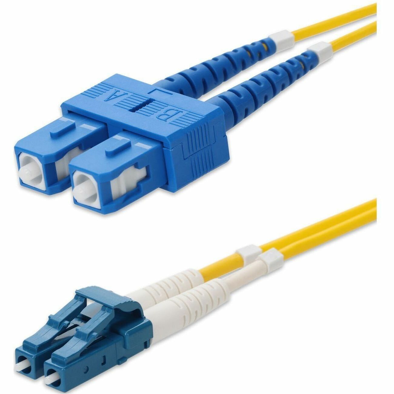 AddOn 1.5m SC to LC Yellow OS2 Duplex OFNR (Riser-Rated) SMF Fiber Patch Cable - ADD-SC-LC-1-5M9SMF