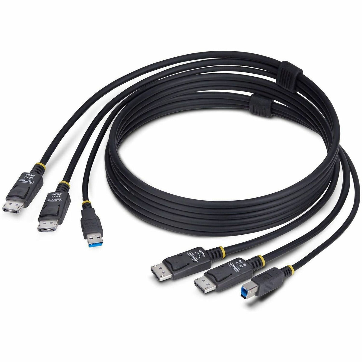 StarTech.com 6ft (1.8m) Dual-DisplayPort and USB 5Gbps KVM Cable, 4K 60Hz, Universally Compatible Combo Cable for KVM Switches - DDU1226-KVM-CABLE