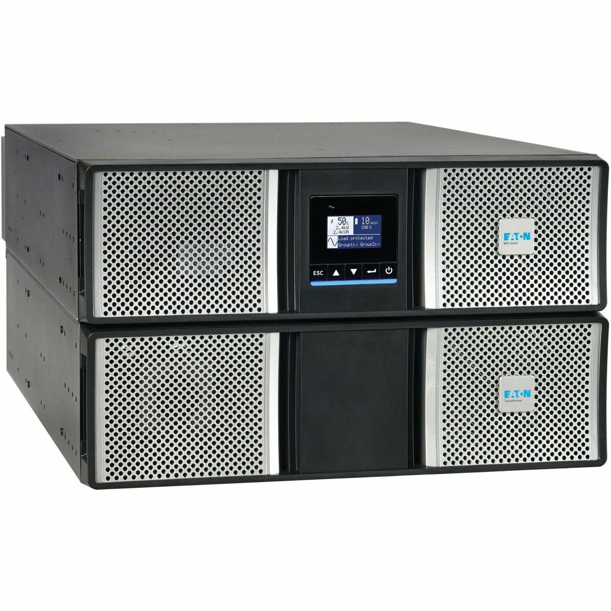 Eaton 9PX G2 5000VA 5000W 208/120V Online Double-Conversion UPS - L6-30P Input, 6x 5-20R, 1x L6-30R, 1x L14-30R, Cybersecure Network Card, Extended Run, 6U Rack/Tower - 9PX5KP1G2