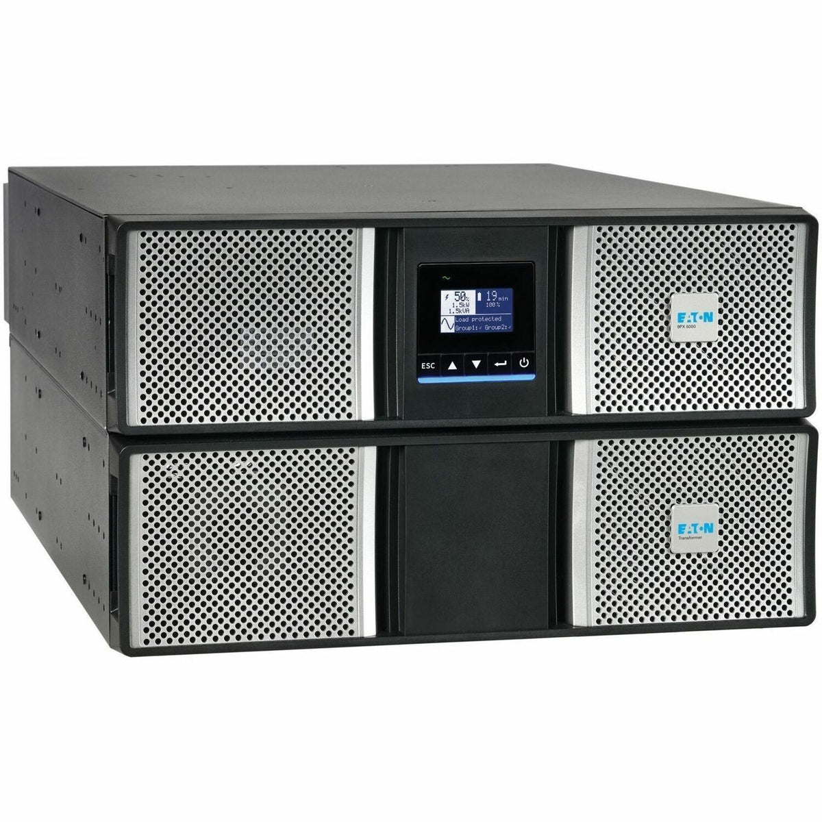 Eaton 9PX G2 3000VA 3000W 208/120V Online Double-Conversion UPS - L6-30P Input, 6x 5-20R, 1x L6-30R, 1x L14-30R, Cybersecure Network Card, Extended Run, 6U Rack/Tower - 9PX3K3UNP1G2