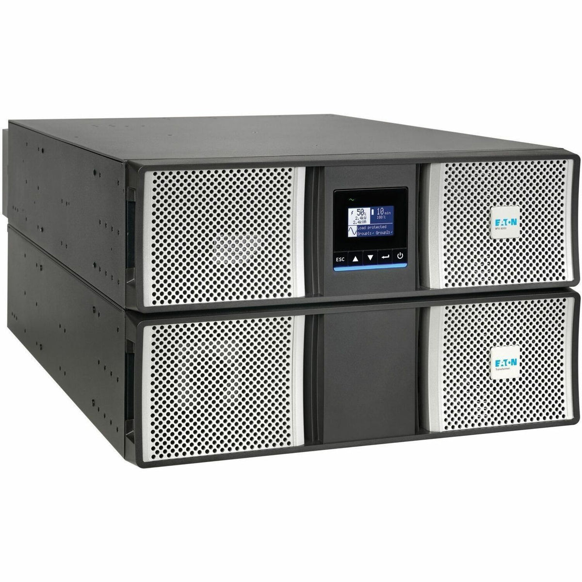 Eaton 9PX G2 6000VA 6000W 208/120V Online Double-Conversion UPS - Hardwired Input/Output, Cybersecure Network Card, Extended Run, 6U Rack/Tower - 9PX6KP2G2
