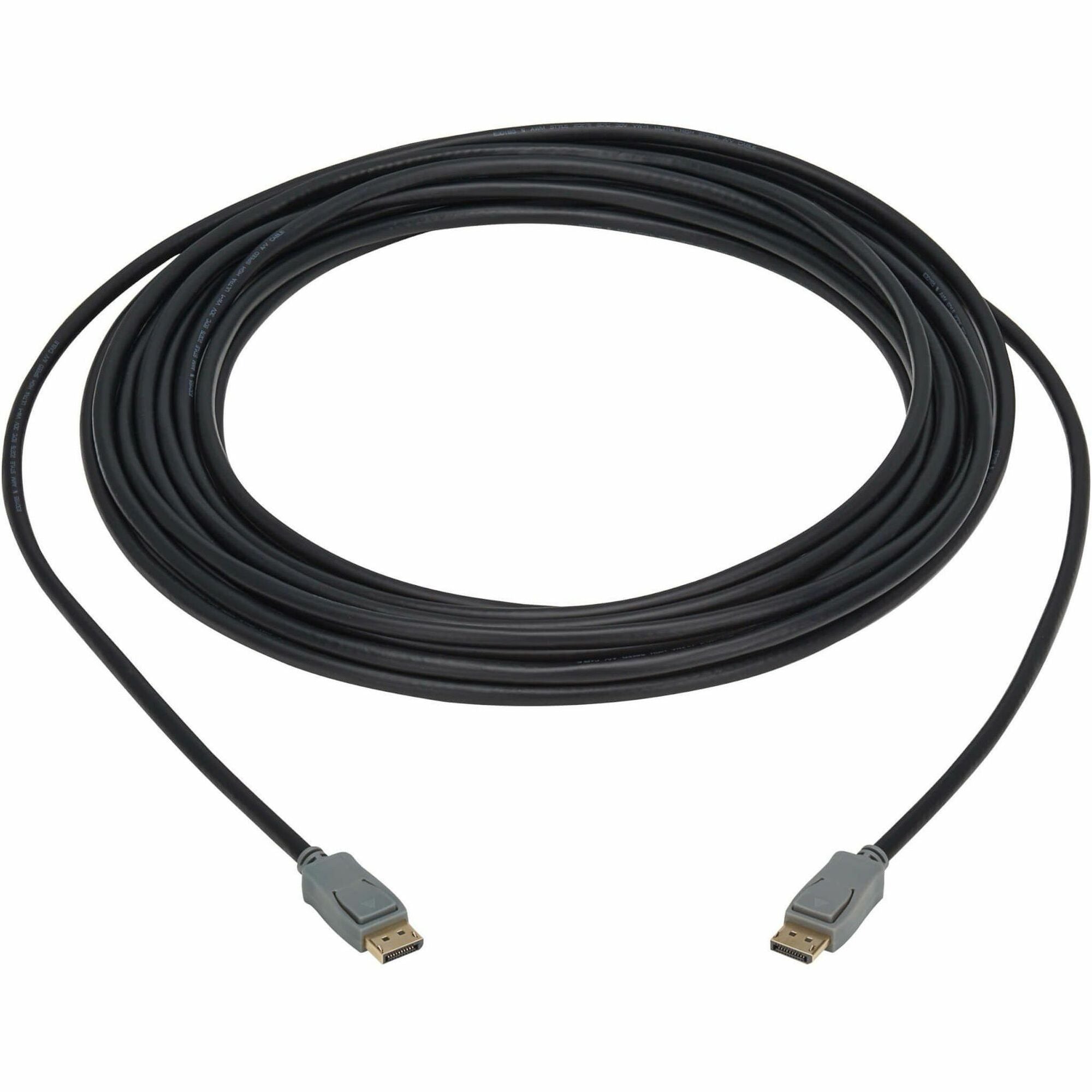 Eaton Tripp Lite Series DisplayPort Cable with Latching Connectors (M/M), 4K 60 Hz, HBR2, 4:4:4, HDCP 2.2, 50 ft. (15.2 m), Black - P580-050-4K6