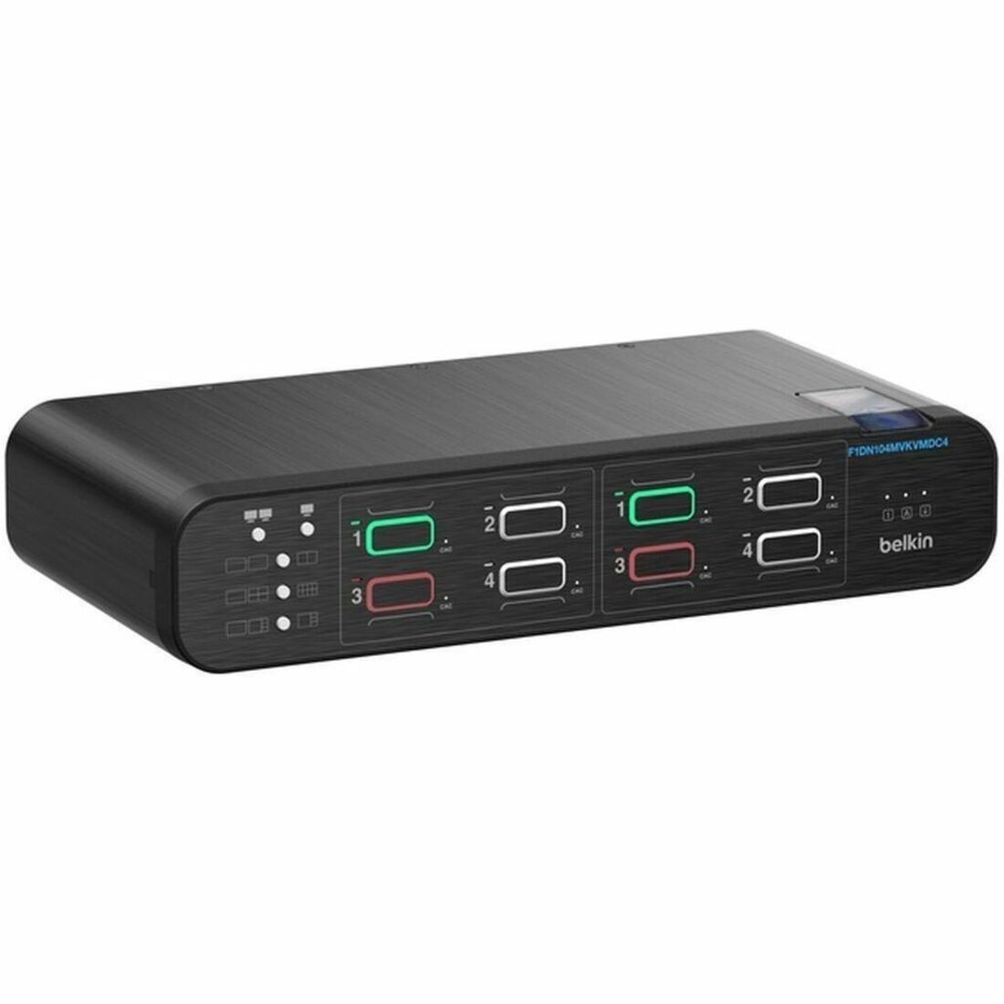 Belkin 4:2 DisplayPort MultiClave Secure KVM with CAC - F1DN104MVKVMDC4