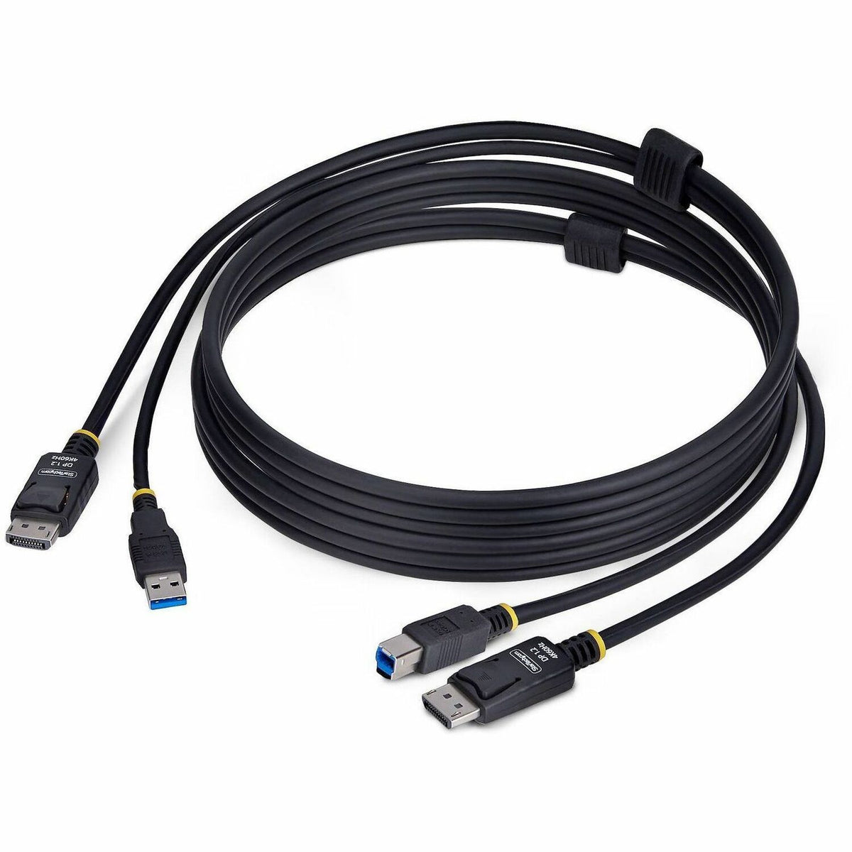 StarTech.com 6ft (1.8m) DisplayPort and USB 5Gbps KVM Cable, 4K 60Hz, Universally Compatible DP 1.2/USB 3.0 Combo Cable for KVM Switches - DU1226-KVM-CABLE