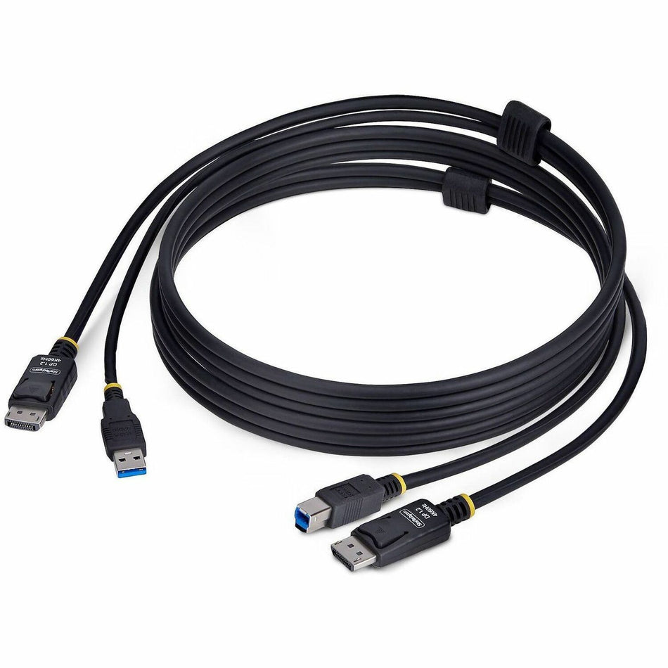 StarTech.com 6ft (1.8m) DisplayPort and USB 5Gbps KVM Cable, 4K 60Hz, Universally Compatible DP 1.2/USB 3.0 Combo Cable for KVM Switches - DU1226-KVM-CABLE