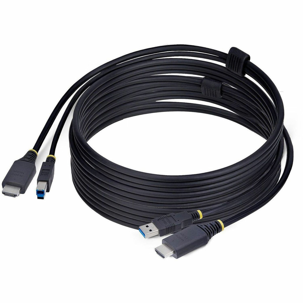 StarTech.com 10ft (3m) HDMI and USB 5Gbps KVM Cable, Up to 4K 60Hz, HDMI 2.0 and USB Combo Cable for KVM Switch - HU12210-KVM-CABLE