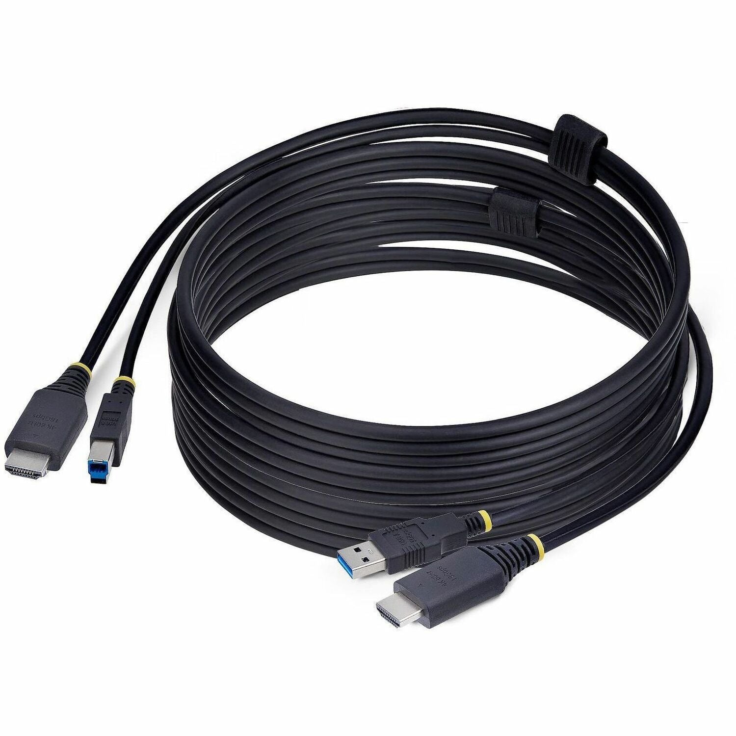 StarTech.com 10ft (3m) HDMI and USB 5Gbps KVM Cable, Up to 4K 60Hz, HDMI 2.0 and USB Combo Cable for KVM Switch - HU12210-KVM-CABLE
