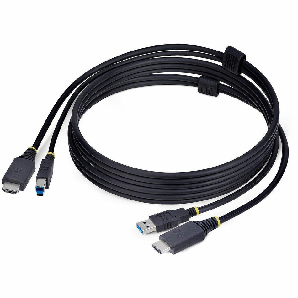StarTech.com 6ft (1.8m) HDMI and USB 5Gbps KVM Cable, Up to 4K 60Hz, HDMI 2.0 and USB Combo Cable for KVM Switch - HU1226-KVM-CABLE