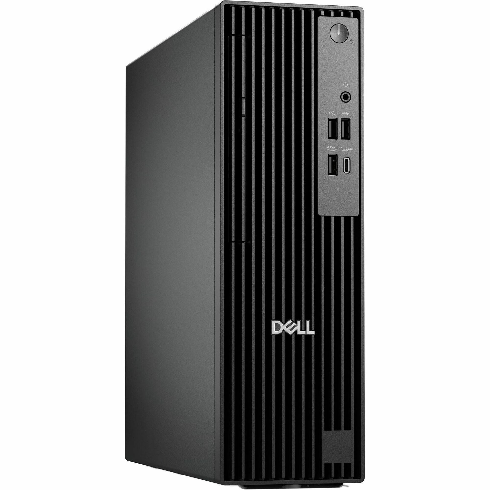 Dell Pro QCS1255 Desktop Computer - AMD Ryzen 5 PRO 8500G - 16 GB - 512 GB SSD - Slim PC - Standard Black - 7HFPR