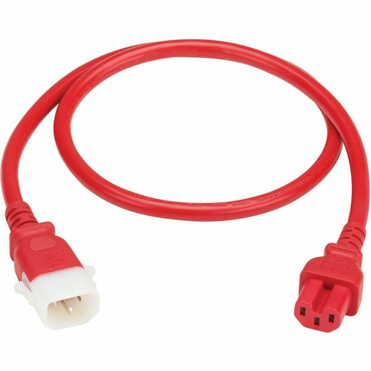 Eaton Tripp Lite Series PDU Power Cords, C15 to P-Lock C14 - Heavy-Duty, 15A, 250V, 14 AWG, 6 ft. (1.8 m), Red, 6 Pack - P018-E06-ARD-6