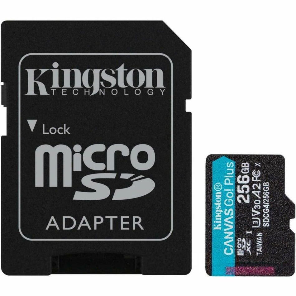 Kingston Canvas Go! Plus 256 GB Class 10/UHS-I (U3) V30 microSDXC - SDCG4/256GB