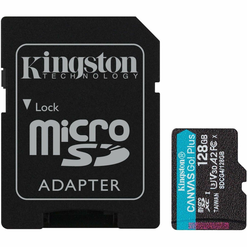 Kingston Canvas Go! Plus 128 GB Class 10/UHS-I (U3) V30 microSDXC - SDCG4/128GB