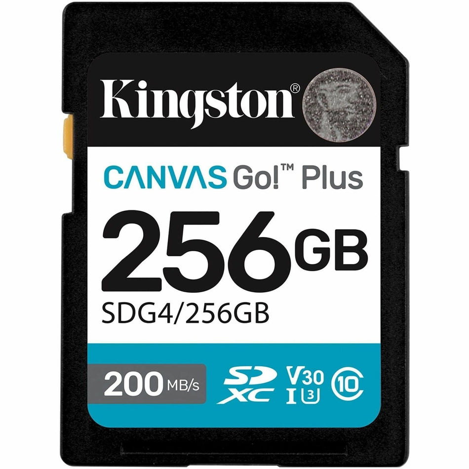 Kingston Canvas Go! Plus 256 GB Class 10/UHS-I (U3) V30 SDXC - SDG4/256GB