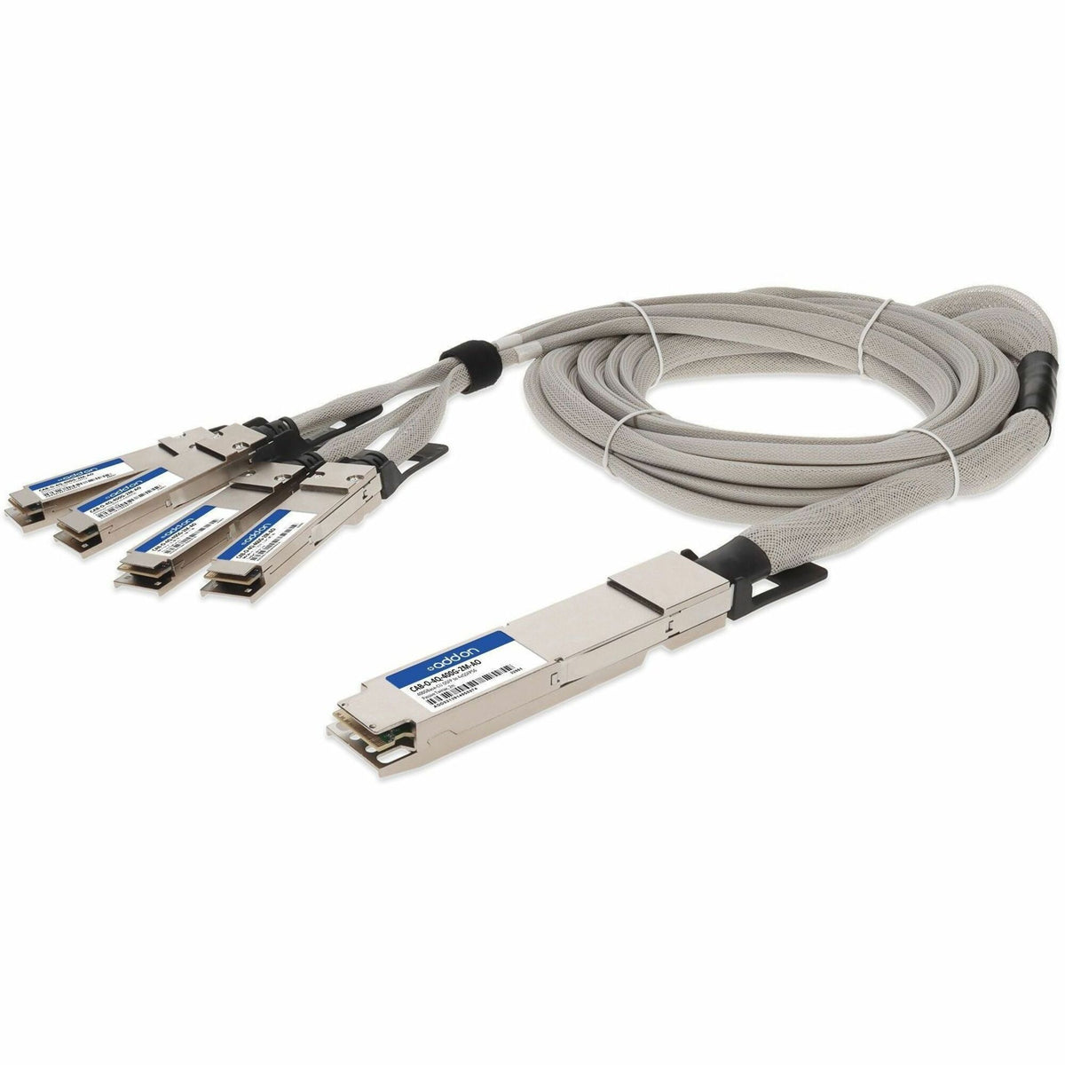 AddOn Arista Networks CAB-O-4Q-400G-2M Compatible TAA 400GBase-CU OSFP to 4xQSFP56 Direct Attach Cable (Passive Twinax, 2m) - CAB-O-4Q-400G-2M-AO
