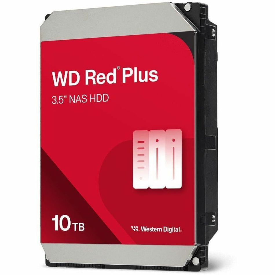 WD Red Plus WD100EFGX 10 TB Hard Drive - 3.5" Internal - SATA (SATA/600) - Conventional Magnetic Recording (CMR) Method - WD100EFGX