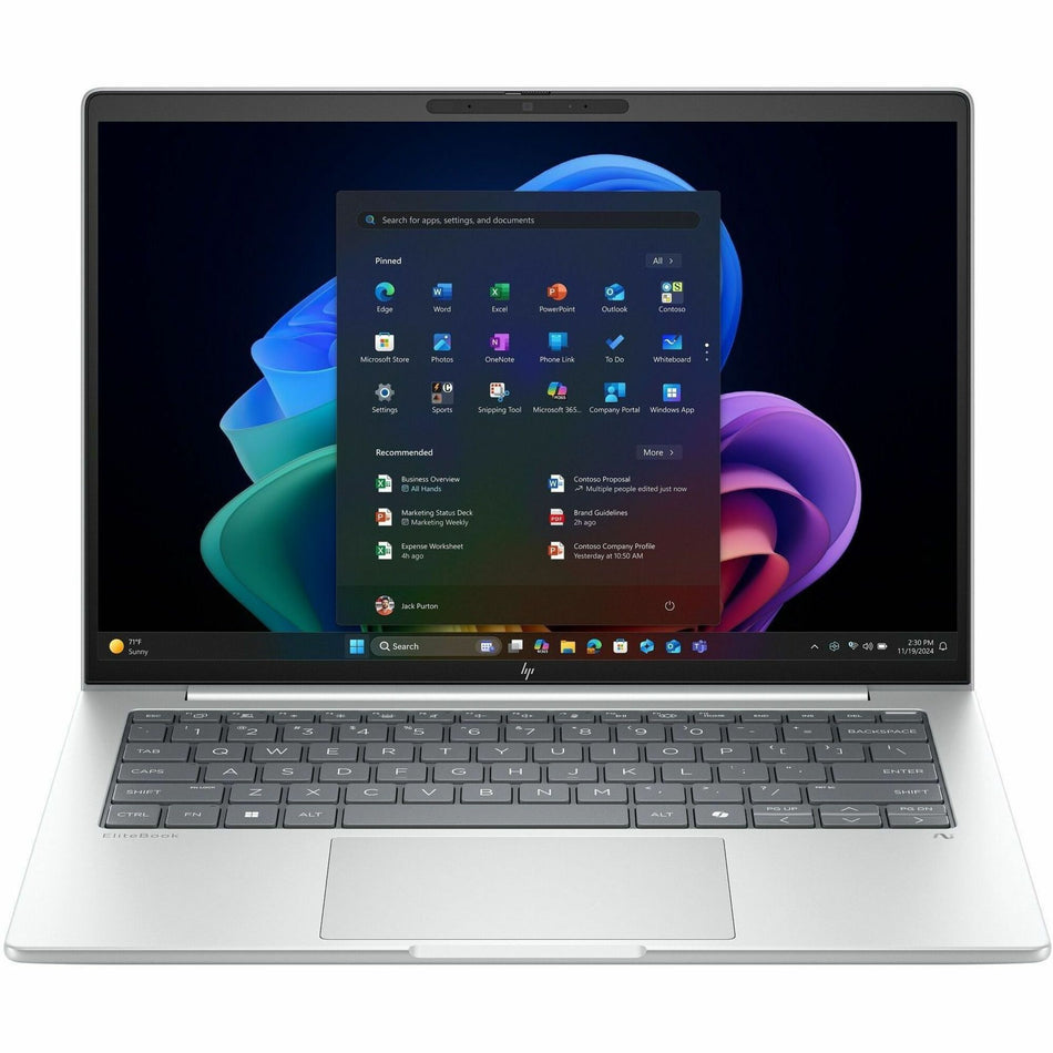 HP EliteBook 8 G1i 16" Touchscreen Notebook - WUXGA - 60 Hz - Intel Core Ultra 5 226V - 16 GB - 512 GB SSD - English Keyboard - Glacier Silver Aluminum - BH1B2UT#ABA