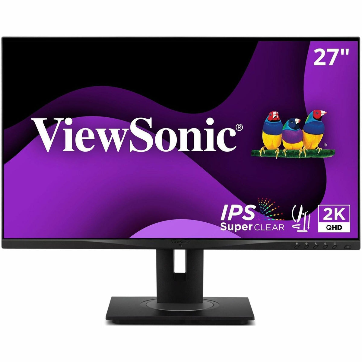 ViewSonic VG2748A-2K 27 Inch IPS QHD Ergonomic Monitor with Ambient Light Sensor, Auto Screen Dimmer, Screen Privacy Alert, USB HUB, DisplayPort, HDMI, and VGA for Home and Office - VG2748A-2K