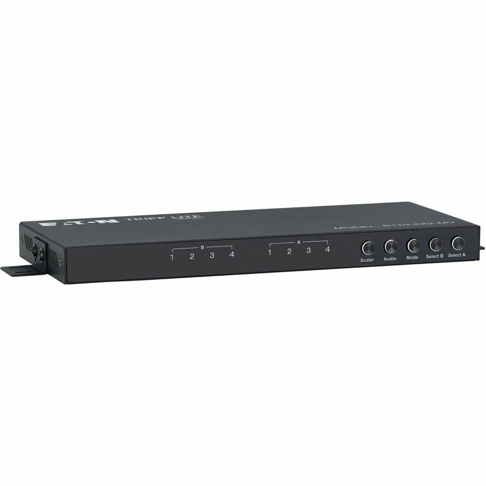 Tripp Lite series 4x2 Matrix Switch with Quad Multiviewer - 4K 30 Hz, 4:4:4, Seamless Switching, Scaling, Audio Out, RS-232 & Remote Control - B119-4X2-MV