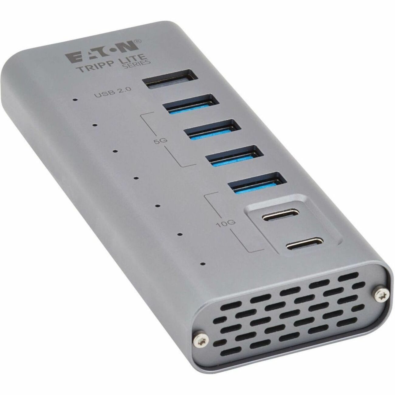 Eaton Tripp Lite Series 7-Port USB-C Hub - USB 3.2 Gen 1 and USB 3.2 Gen 2, 5 USB-A and 2 USB-C Ports, Gray - U360-007-5A2C