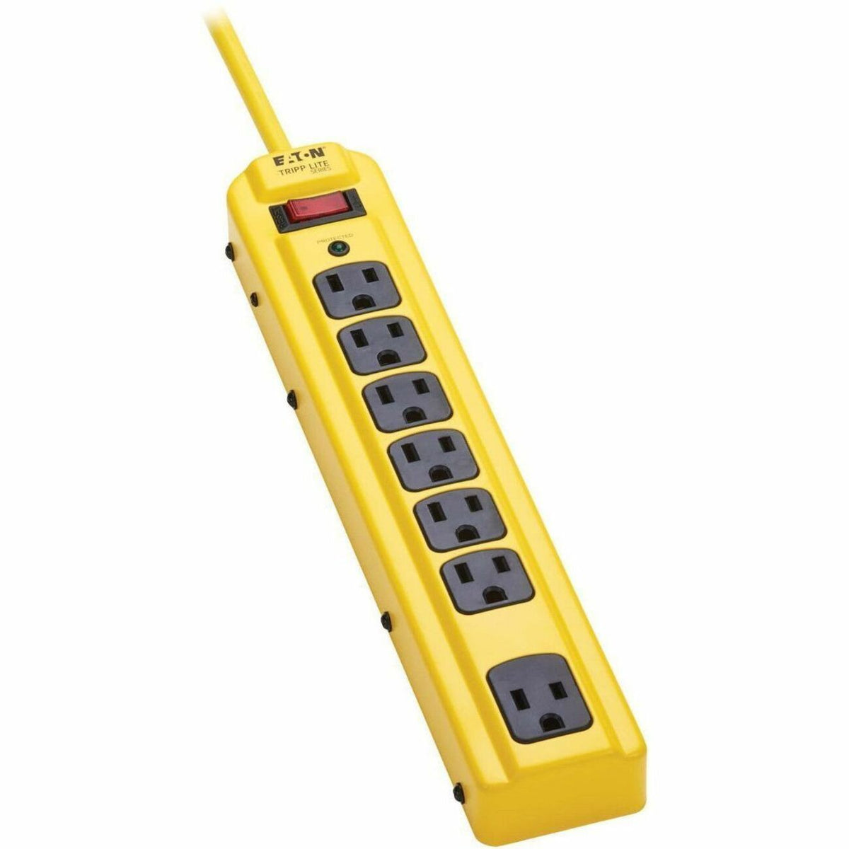 Eaton Tripp Lite Series 7-Outlet Industrial Safety Surge Protector - 4 ft. Cord, 450 Joules, Metal Housing - TLM704SA
