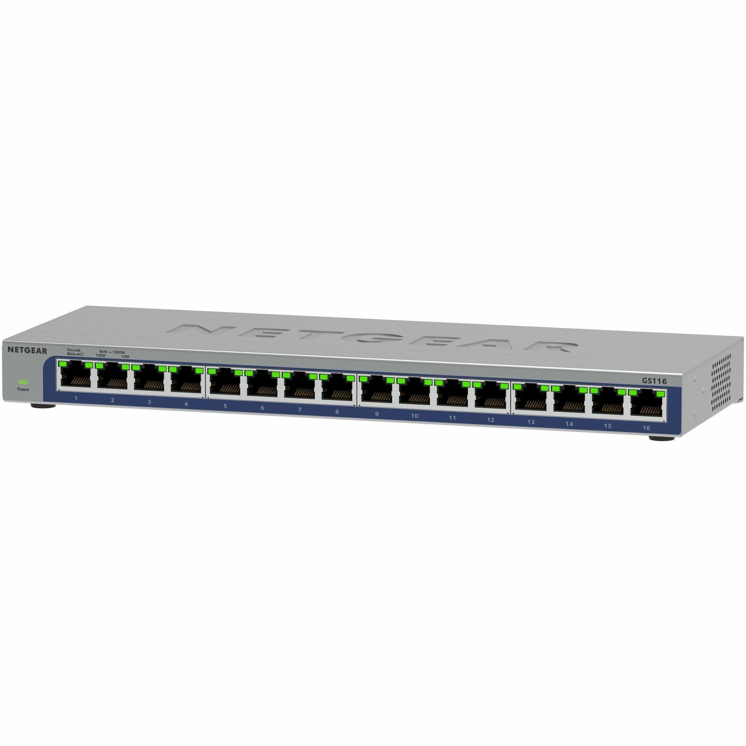 Netgear 16-Port Gigabit Ethernet Unmanaged Switches - GS116-300NAS