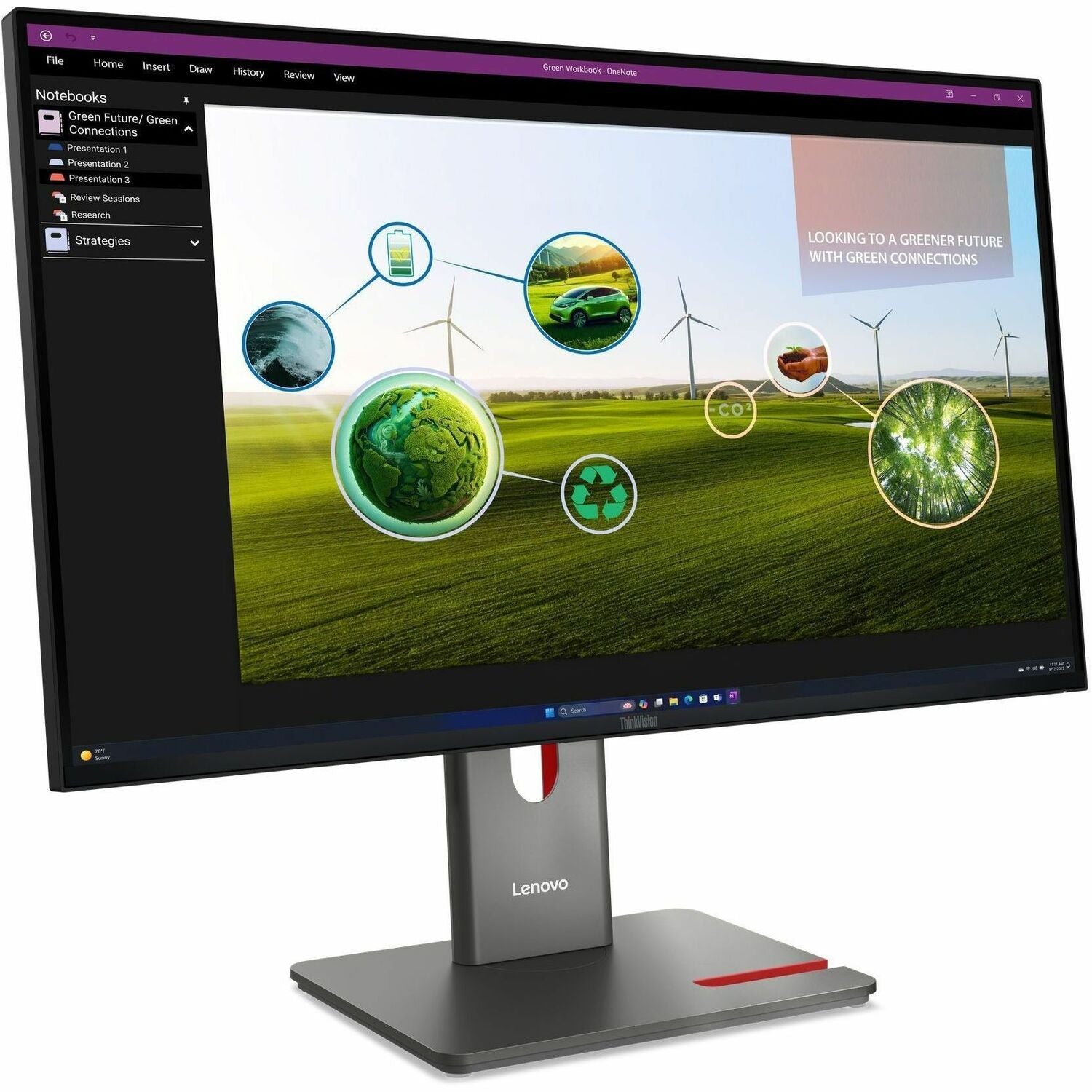 Lenovo ThinkVision P27Q-40 27" Class WQHD LED Monitor - 16:9 - Eclipse Black - 64A7GAR6US