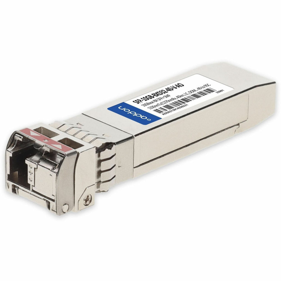 AddOn MSA and TAA 10GBase-BX SFP+ Transceiver (SMF, 1330nmTx/1270nmRx, 40km, LC, DOM, -40 to 95C) - SFP-10GB-BXD32-40-V-AO