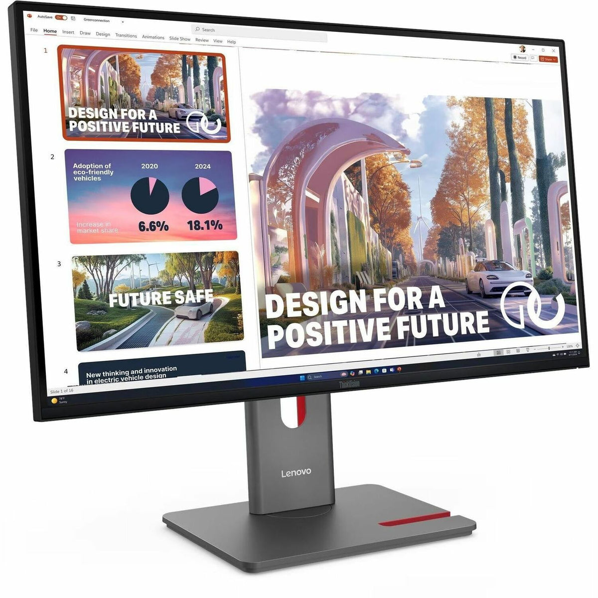 Lenovo ThinkVision P27QD-40 27" Class WQHD LED Monitor - 16:9 - Raven Black - 64B3GAR2US