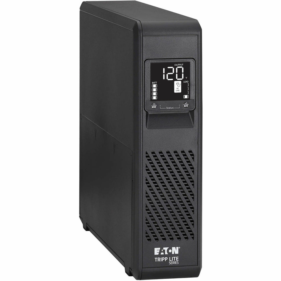 Eaton Tripp Lite Series 1500VA 1050W 120V Line-Interactive Pure Sine Wave Cloud-Connected UPS with Remote Monitoring - 10 NEMA 5-15R Outlets (Surge and Battery Backup), LCD, 5-15P Plug, Tower - SMART1500PSRTNC