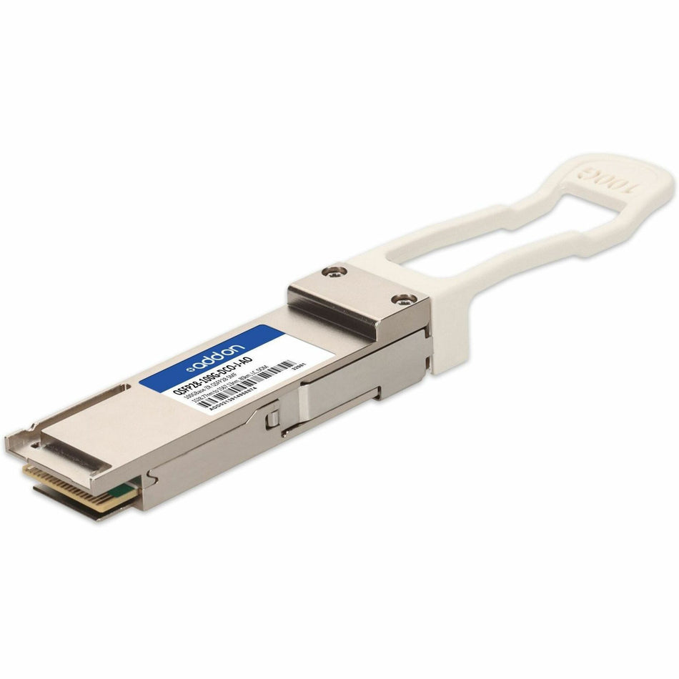 AddOn Juniper Networks Compatible (with select systems) TAA 100GBase-ZR QSFP28 Transceiver (SMF, 1528.77nm to 1567.13nm, 80km, LC, DOM) - QSFP28-100G-DCO-J-AO