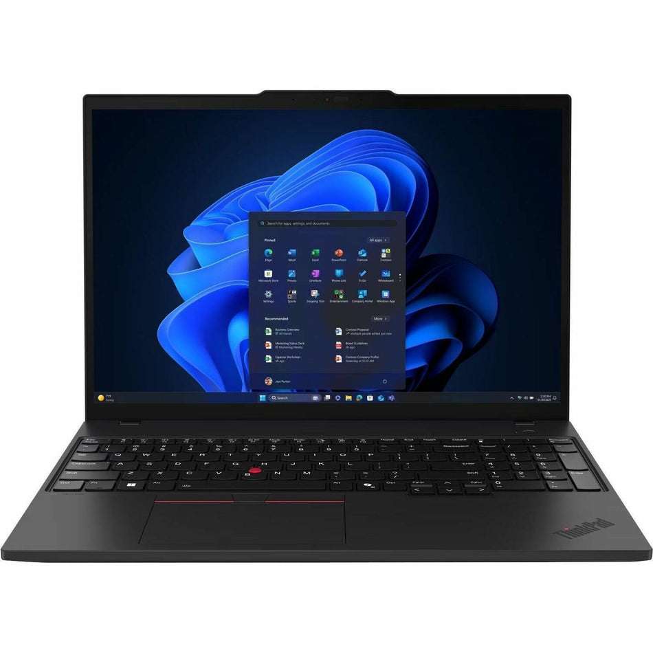 Lenovo ThinkPad T16 Gen 4 21QE001WUS 16" Notebook - WUXGA - Intel Core Ultra 7 255U - 16 GB - 512 GB SSD - English Keyboard - Black - 21QE001WUS