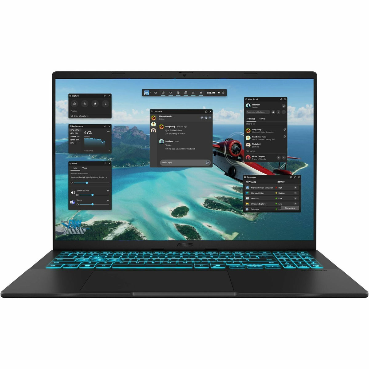 Asus V16 V3607 V3607VM-DS79 16" Gaming Notebook - WUXGA - 144 Hz - Intel Core 7 240H - 32 GB - 1 TB SSD - Black - V3607VM-DS79