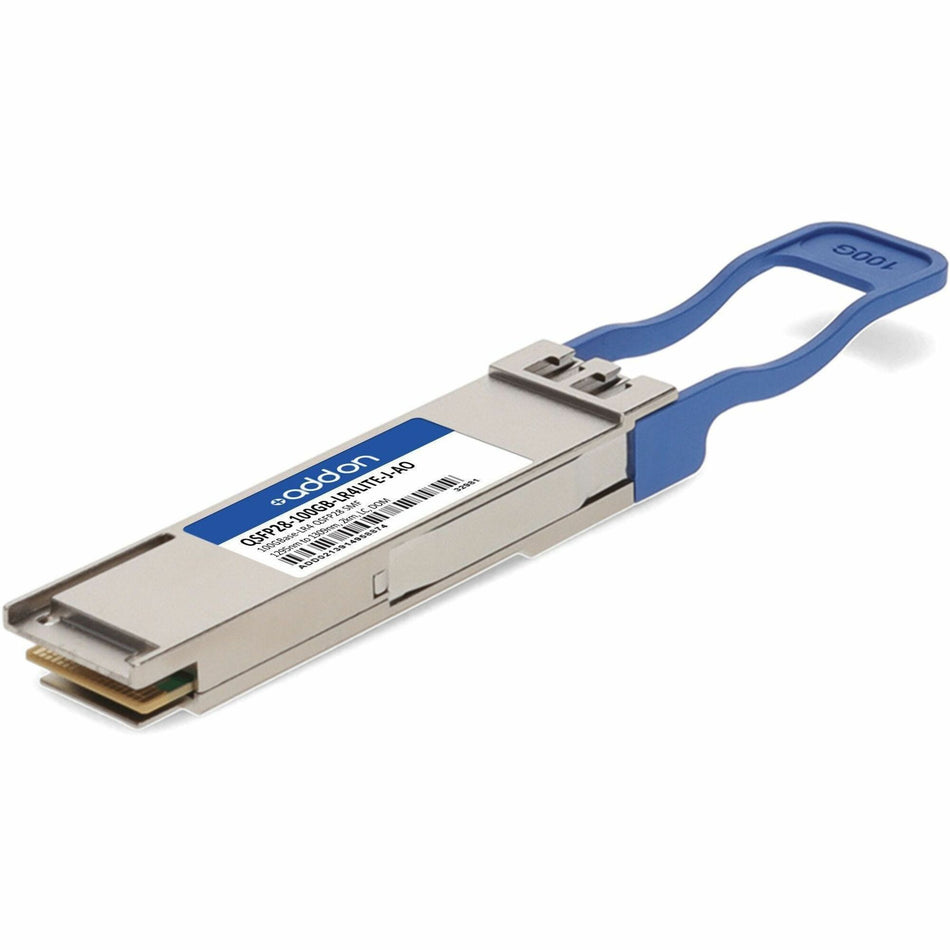 AddOn Juniper Networks Compatible TAA 100GBase-LR4 QSFP28 Transceiver (SMF, 1295nm to 1309nm, 2km, LC, DOM) - QSFP28-100GB-LR4LITE-J-AO