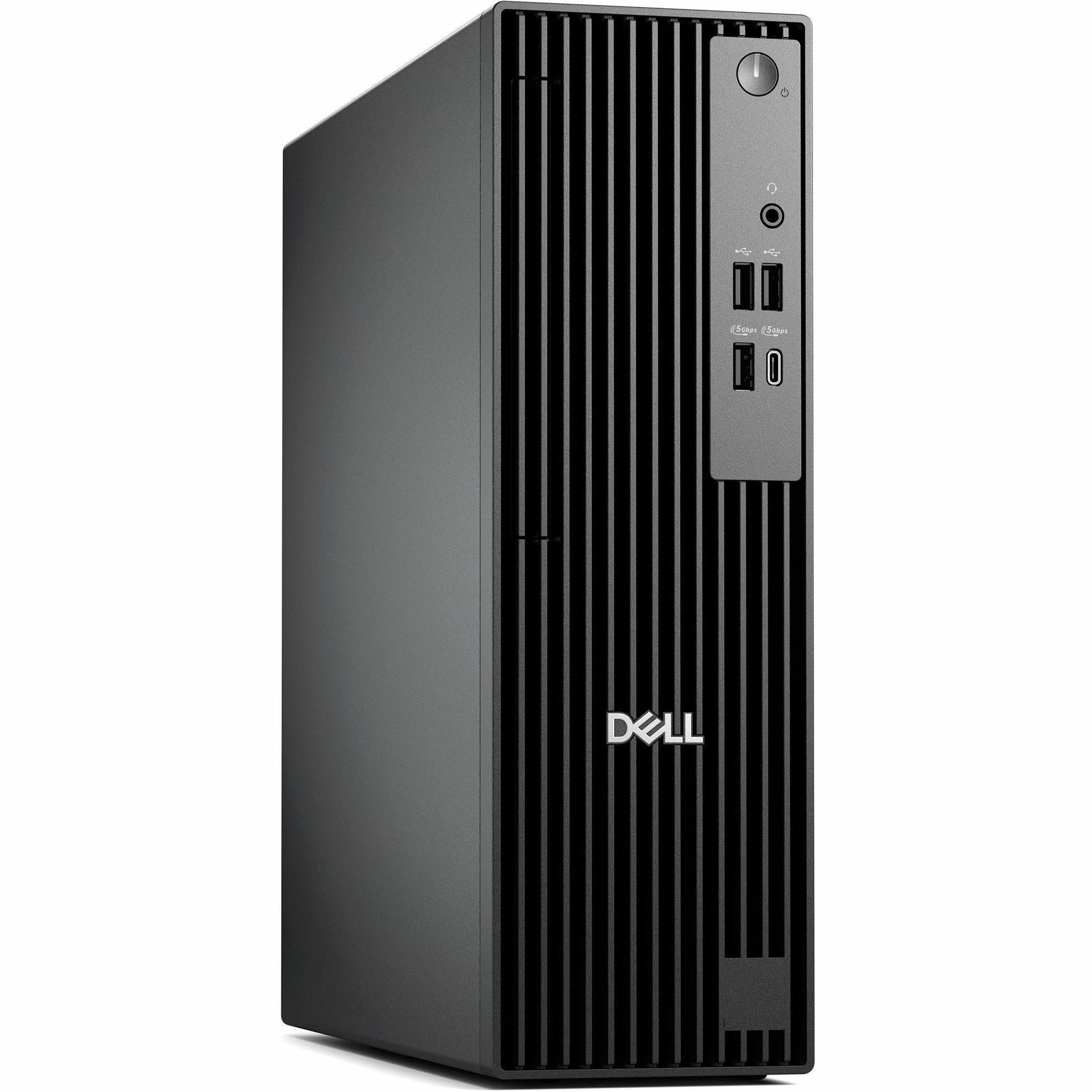 Dell Pro Slim QCS1250 Desktop Computer - Intel Core Ultra 5 235 - vPro Technology - 16 GB - 256 GB SSD - Slim PC - Standard Black - MFJ1D