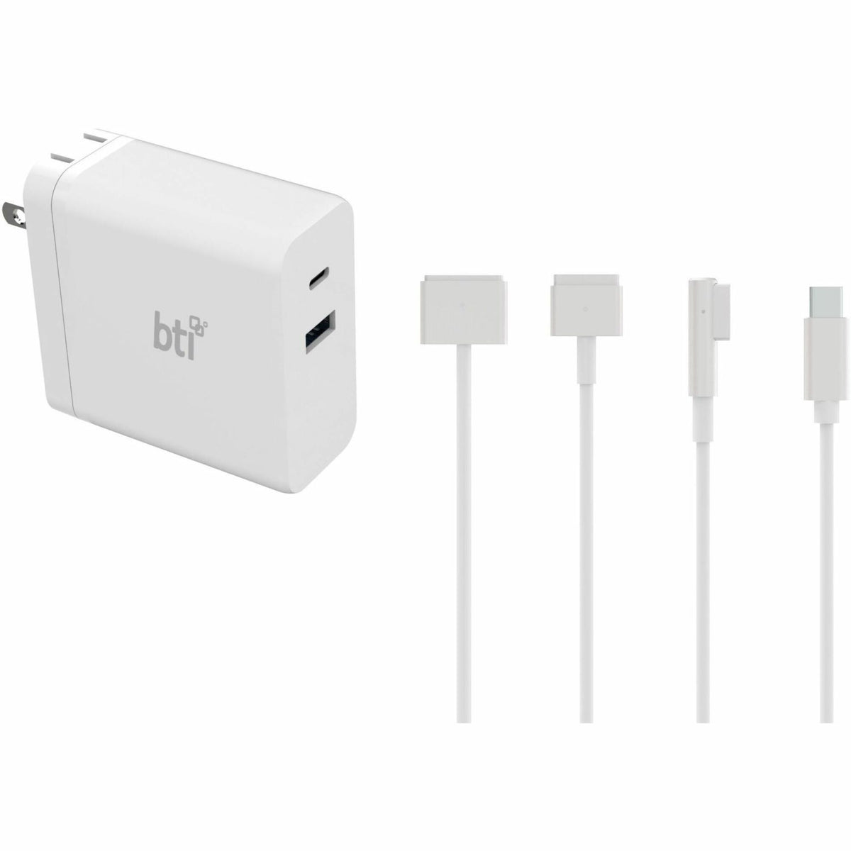 BTI 100WUSBC-MAG4T-BTI 100W AC ADAPTER FOR VARIOUS APPLE MACBOOK, MACBOOK AIR, MACBOOK PRO, IPAD AIR, IPAD PRO, IPAD, IPHONE, AIRPODS (MAGSAFE 1, 2, 3; USB-C) - 100WUSBC-MAG4T-BTI