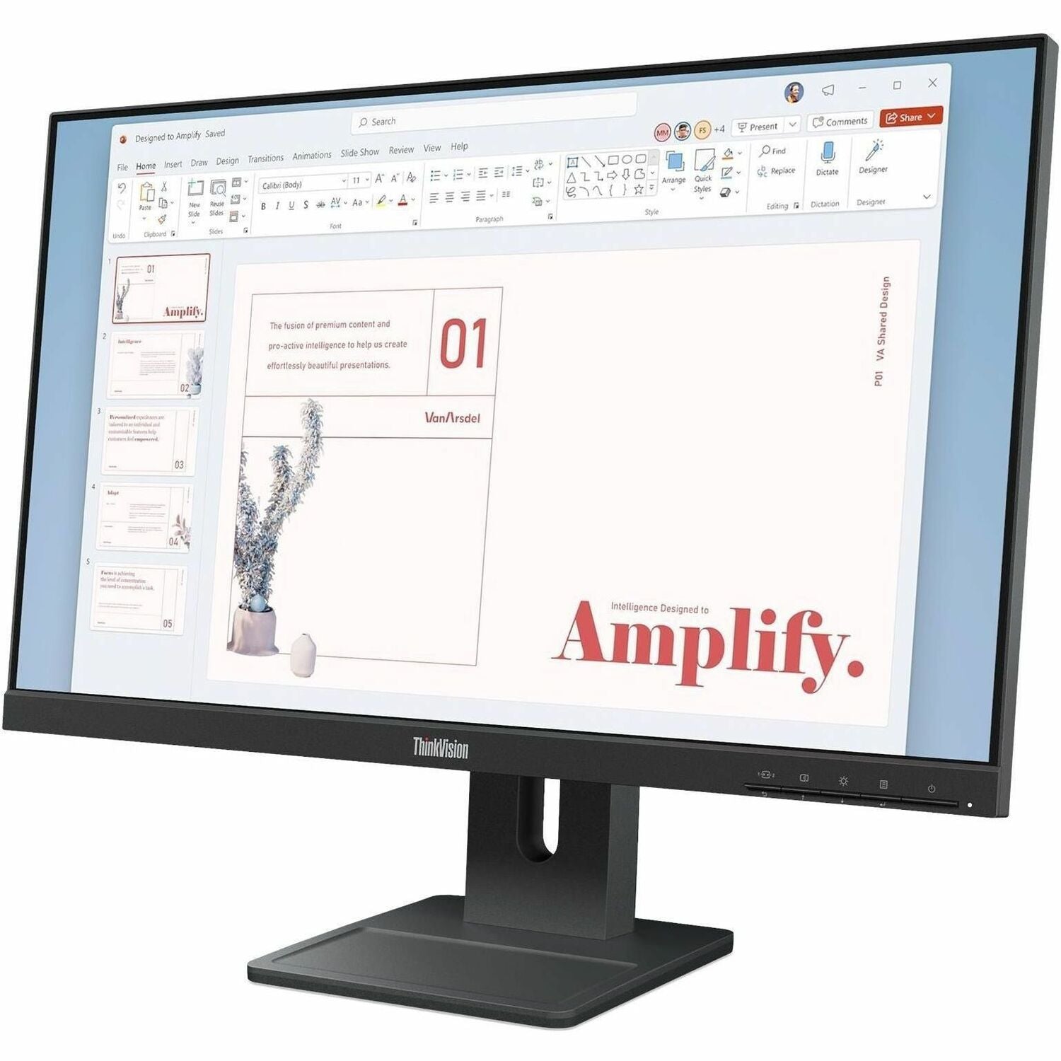 Lenovo ThinkVision E24-40 24" Class Full HD LED Monitor - 16:9 - Raven Black - 64BAMAT1US