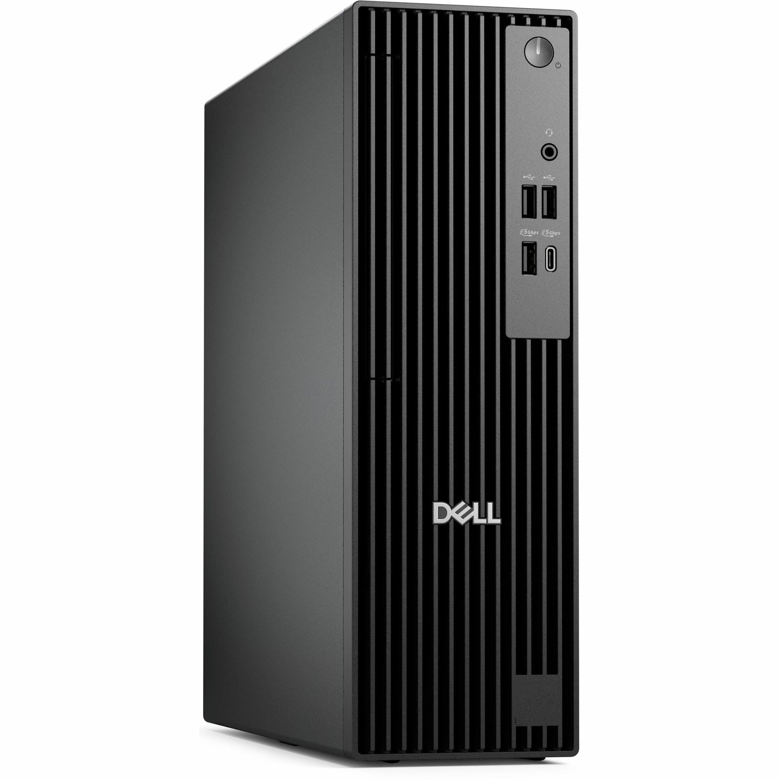 Dell Pro Slim QCS1250 Desktop Computer - Intel Core Ultra 5 235 - vPro Technology - 16 GB - 512 GB SSD - Slim PC - Standard Black - JR3NN
