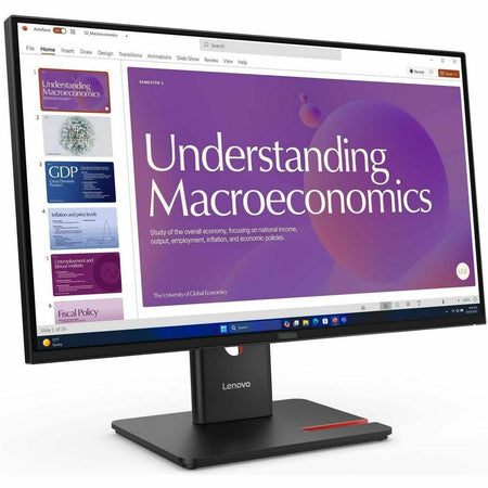Lenovo ThinkVision T24D-40 24" Class Full HD LED Monitor - 16:9 - Eclipse Black - 64B9GAR1US
