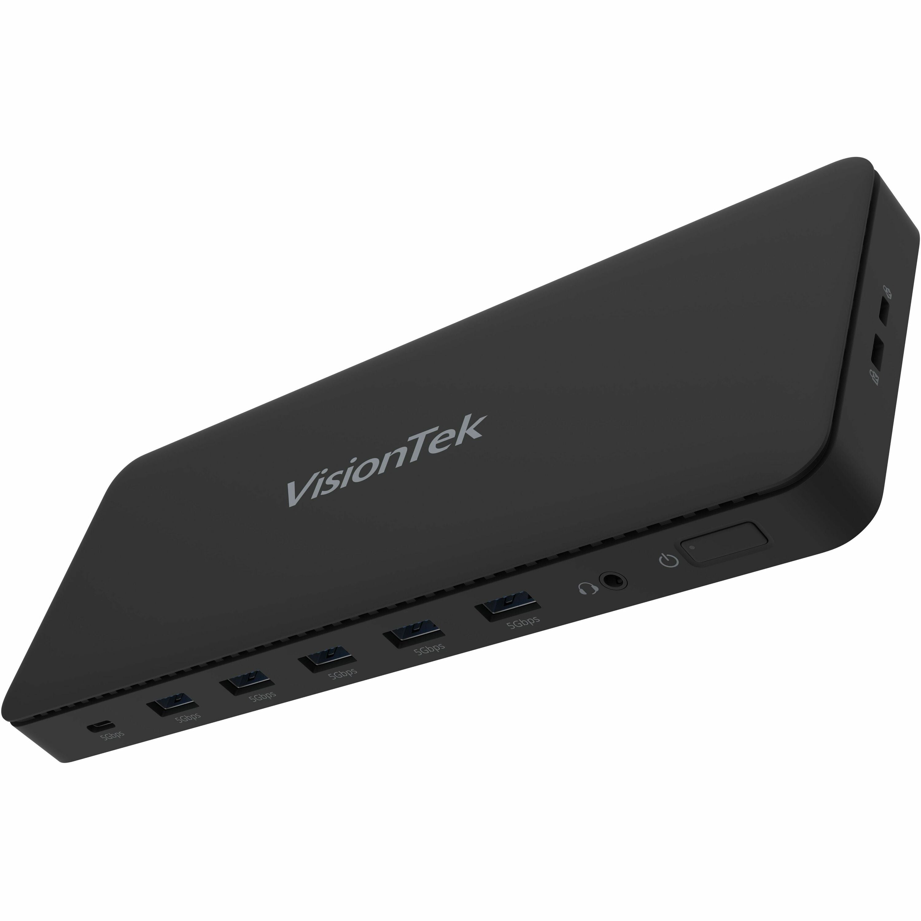 VisionTek VT4600DL Universal Dual 4K Docking Station 100W Charging (USB-A, USB-C) - 901799