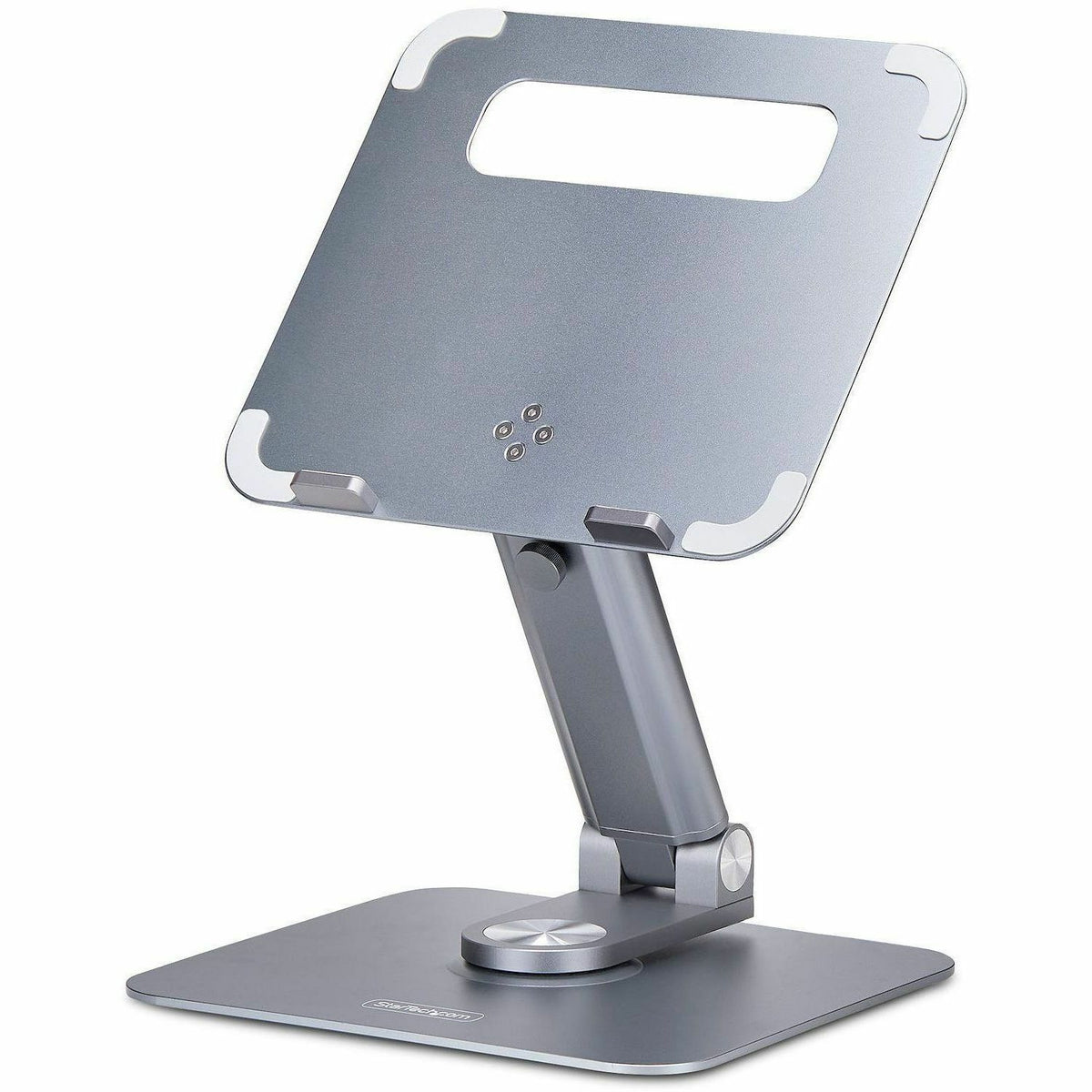 StarTech.com Telescopic Laptop Stand, 360 Swivel Base, Rotating Computer Riser for Desk, Adjustable Height/Tilt, Max 11lb/5kg, Aluminum - ATER-LAPTOP-RISER
