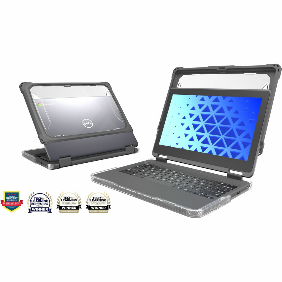 MAXCases Extreme Shell-FL for Dell 3100/3110/3120 Chromebook 2:1 Convertible 11.6" (Grey) - DLESFL3121GRY